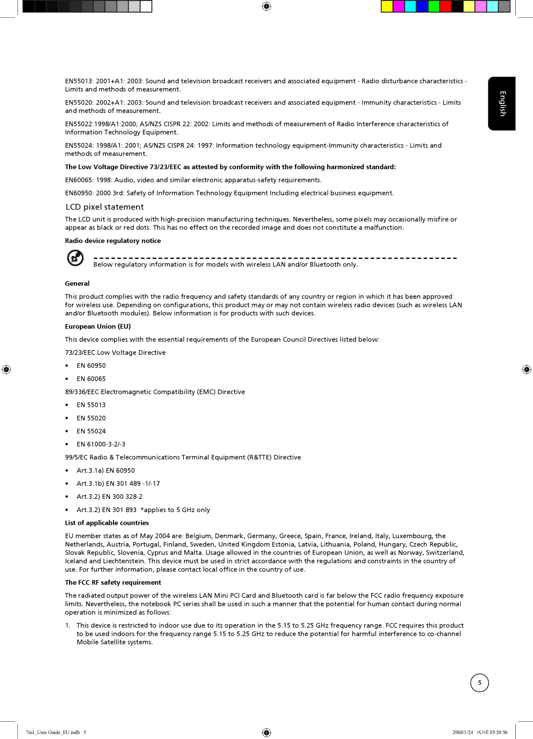 Acer AT2602, AT3204, AT2604, AT2703, AT3704, AT3202, AT2704 important safety instructions LCD pixel statement 