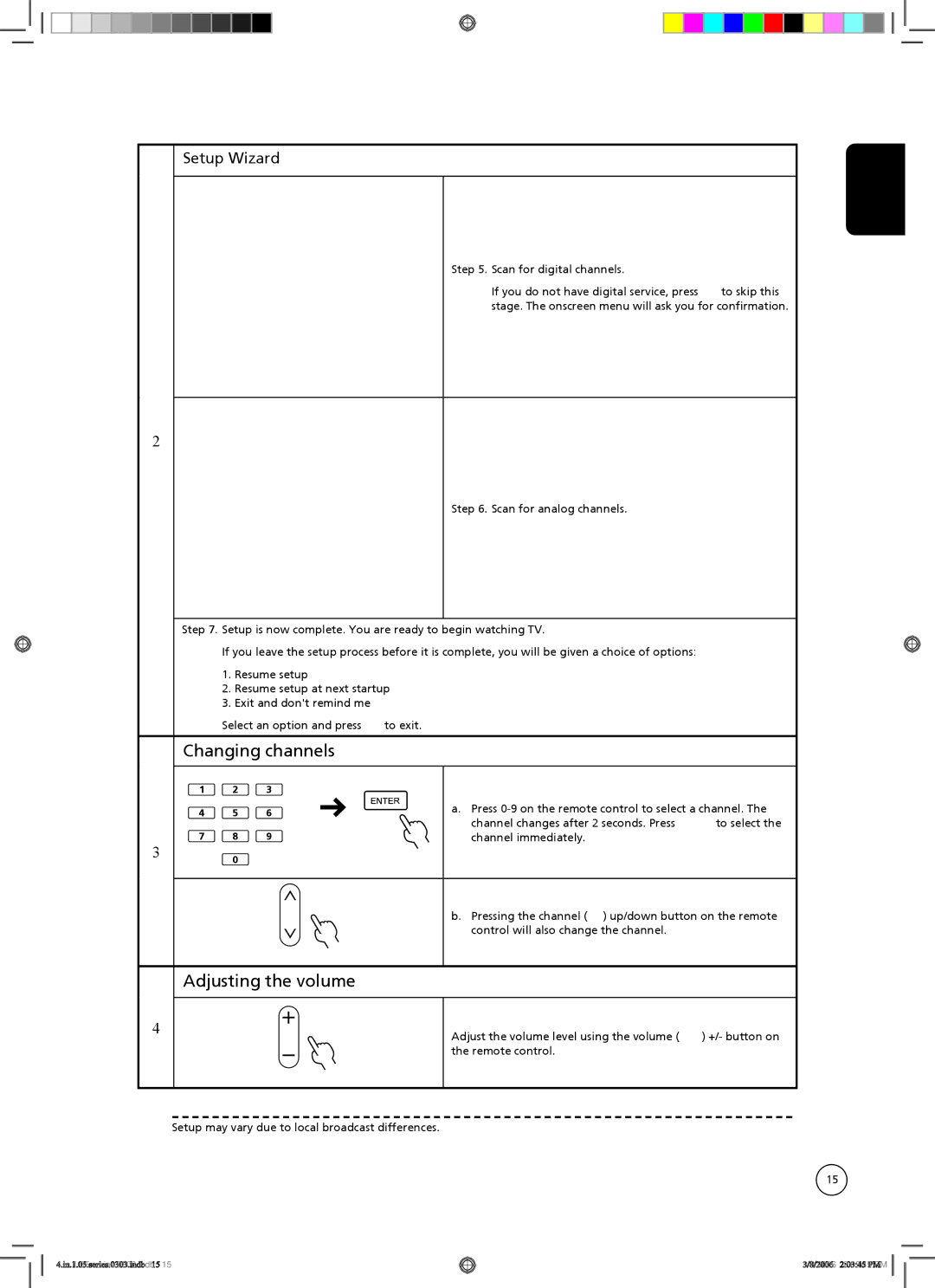 Acer AT3705-DTV, AT3705-MGW important safety instructions Changing channels, Adjusting the volume 