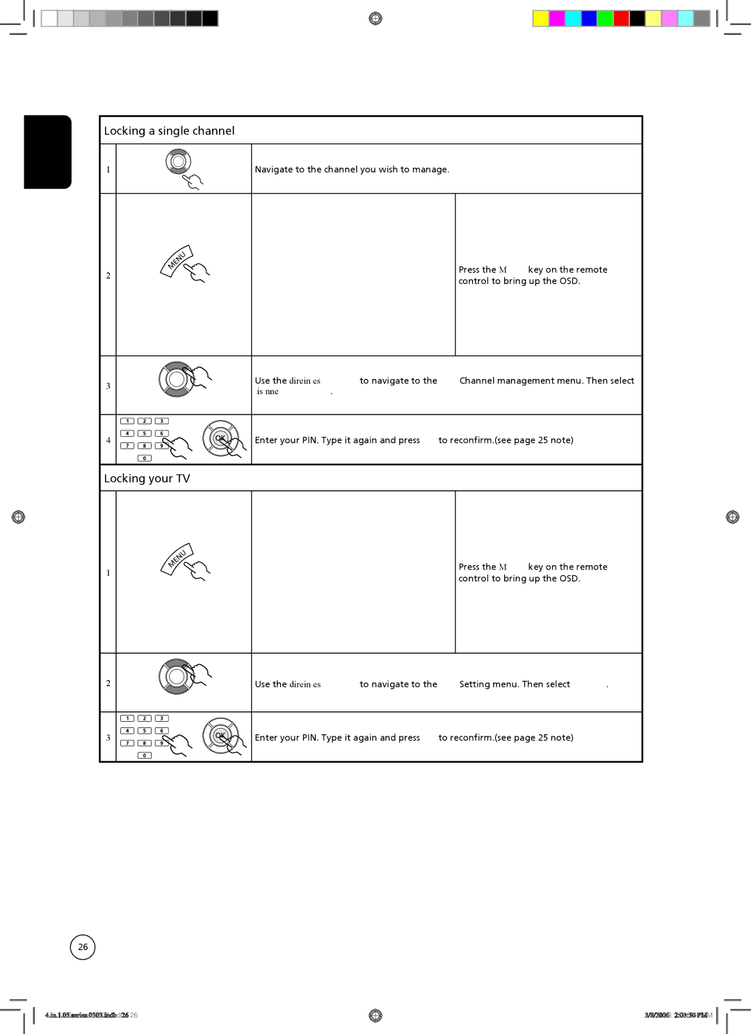 Acer AT3705-MGW, AT3705-DTV important safety instructions Locking a single channel, Locking your TV, Lock This channel 