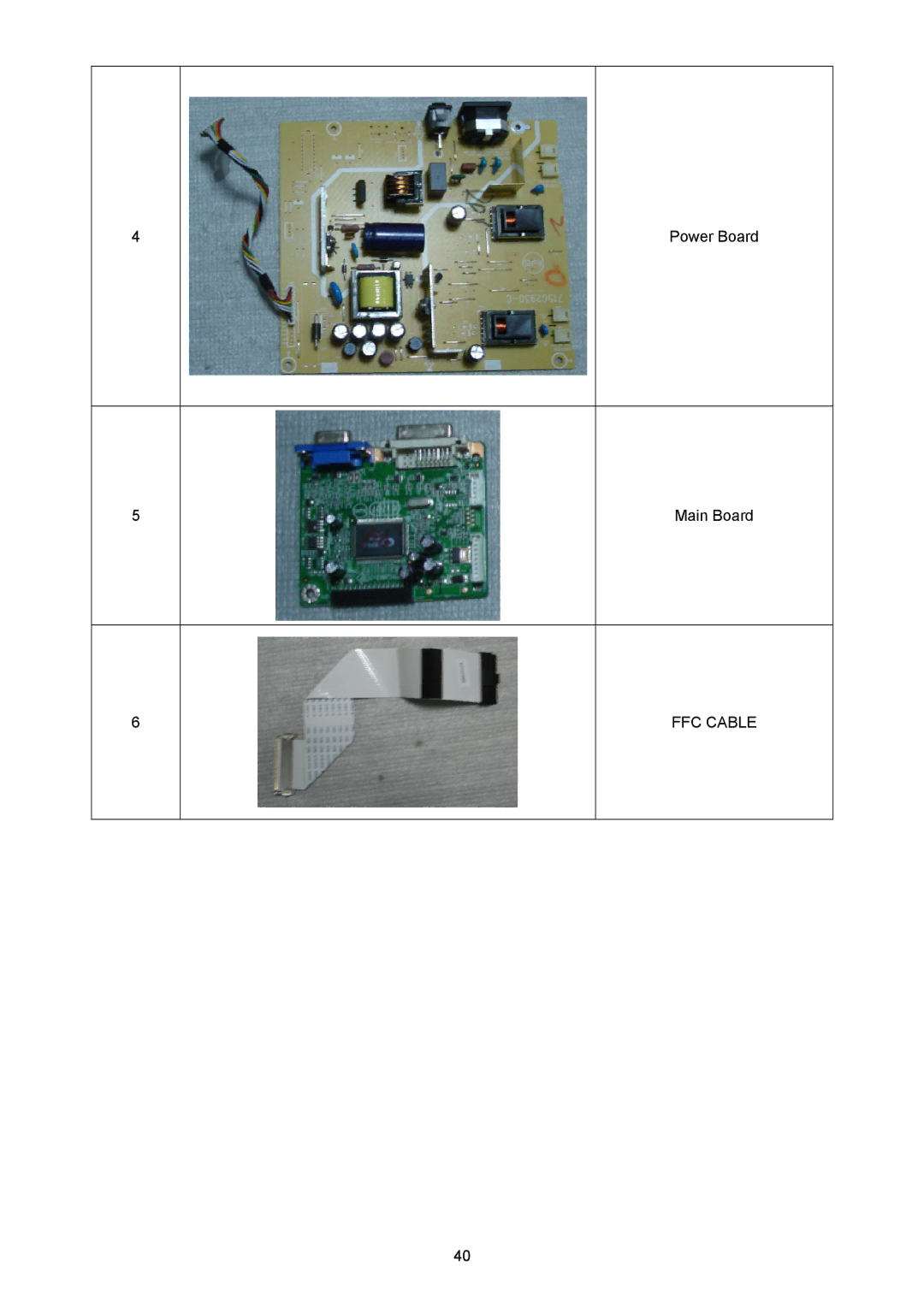 Acer B193R manual FFC Cable 