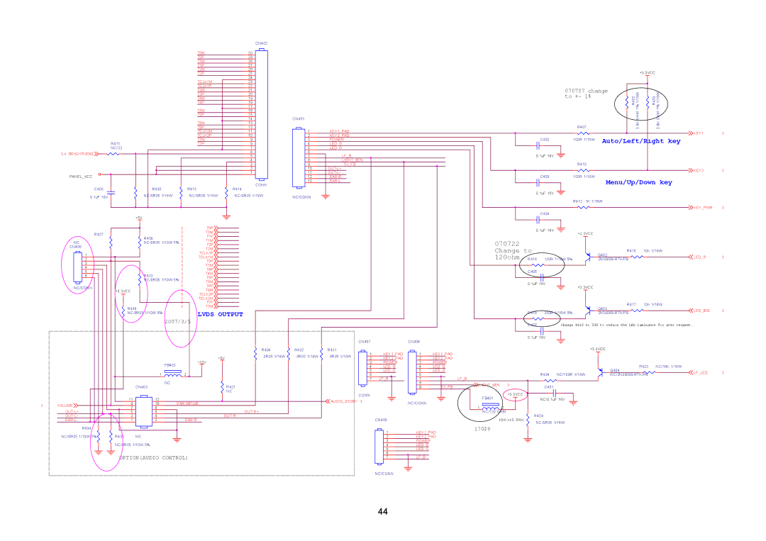 Acer B193R manual Lvds Output 