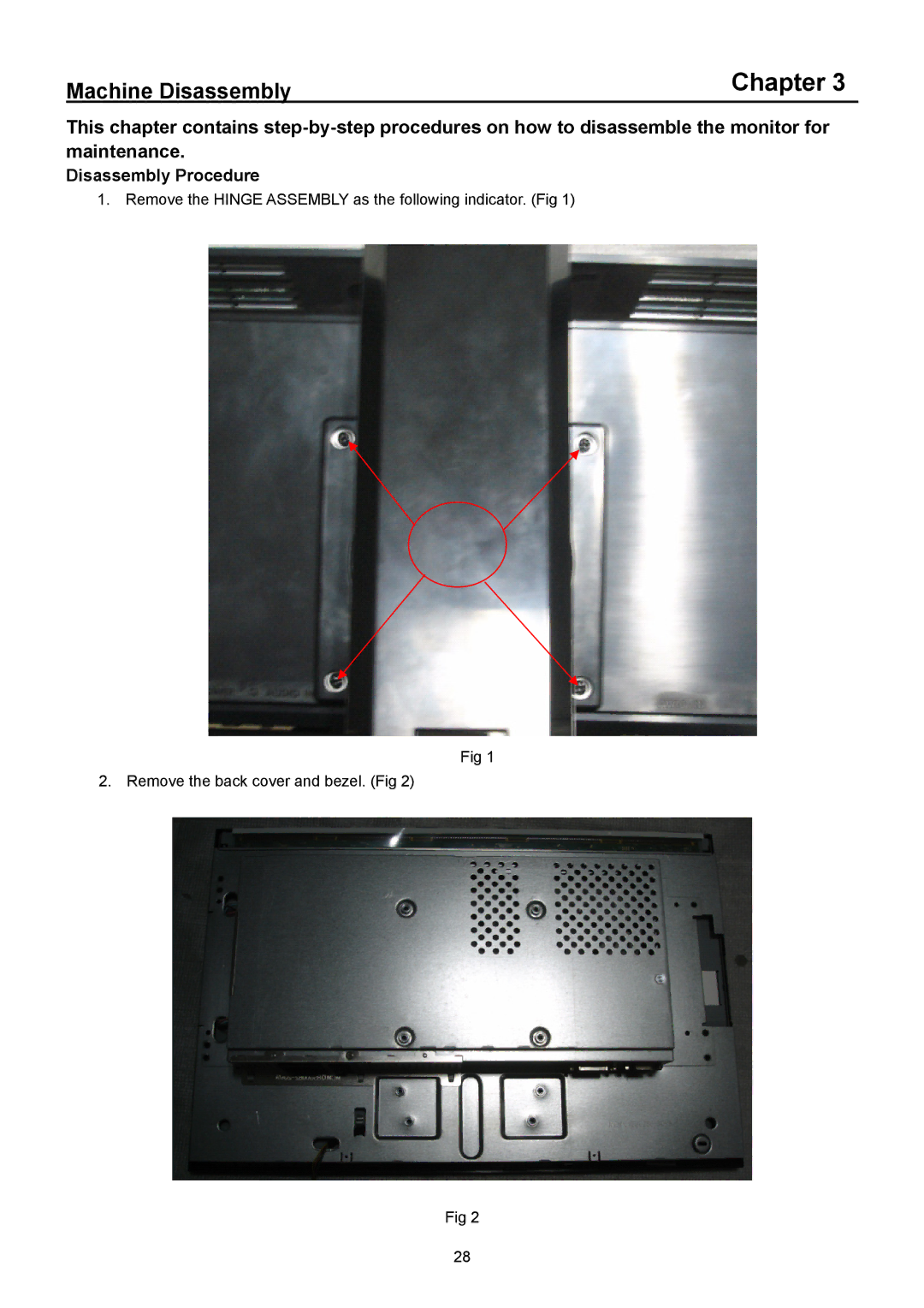 Acer B203W manual Disassembly Procedure 