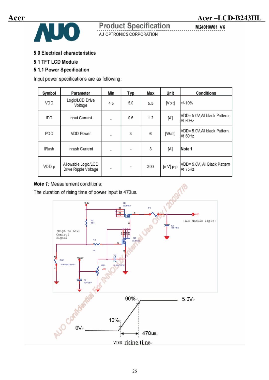 Acer B243HL service manual Acer 