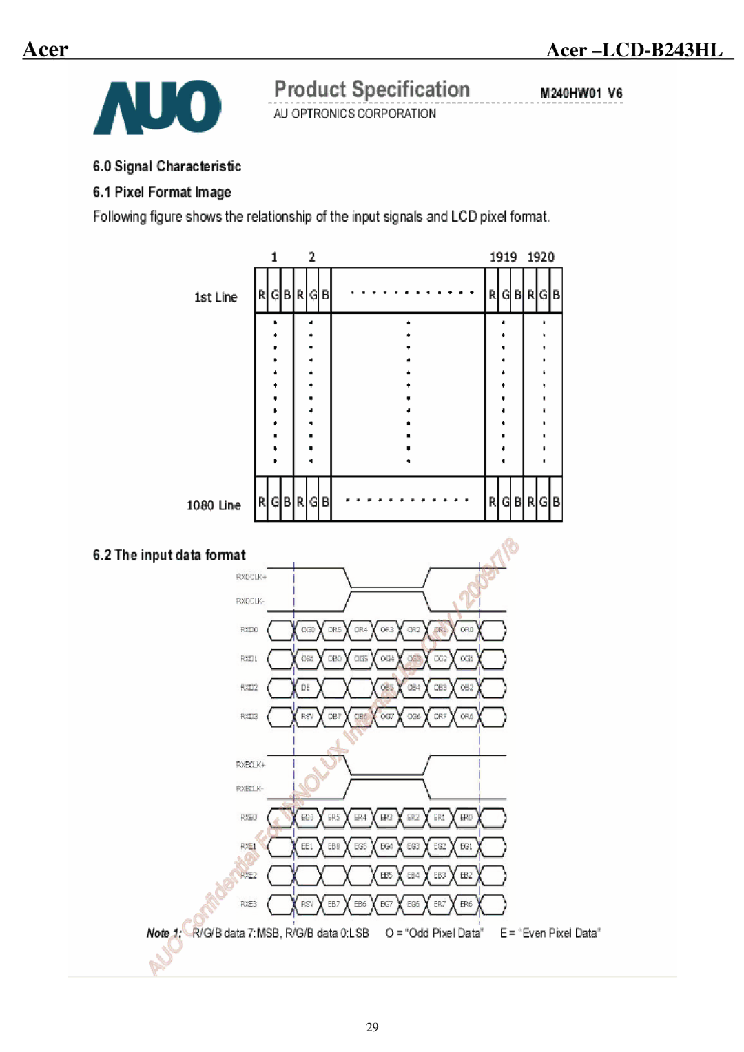 Acer B243HL service manual Acer 