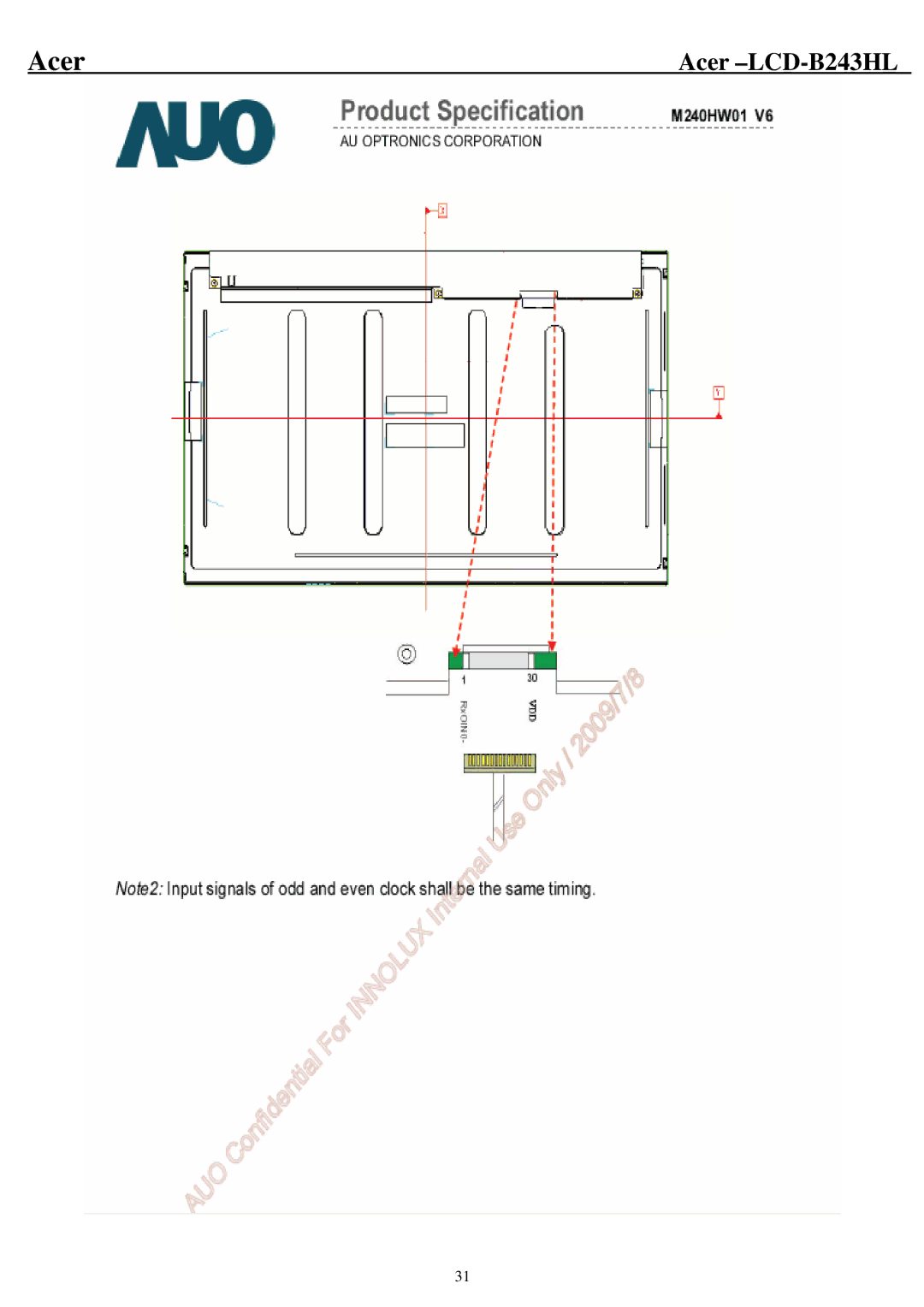 Acer B243HL service manual Acer 