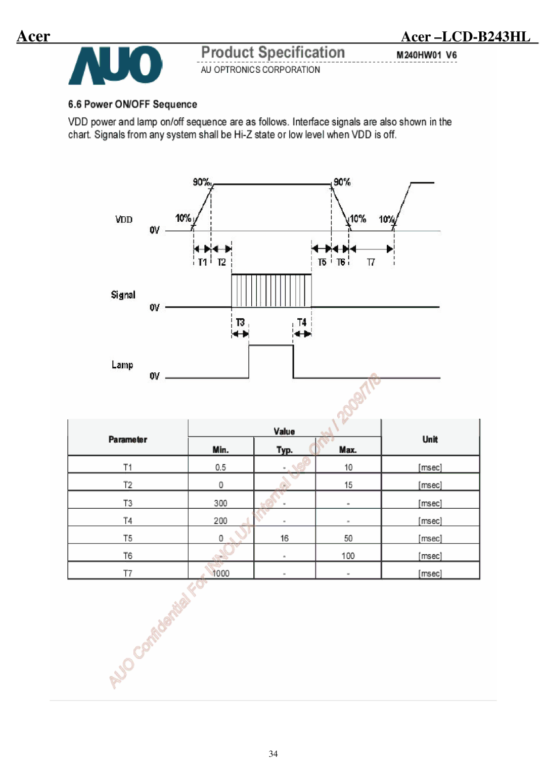 Acer B243HL service manual Acer 