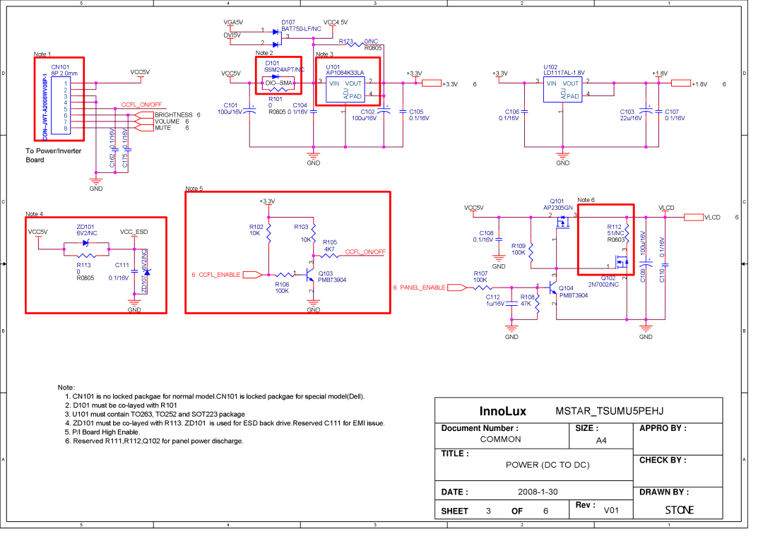 Acer B243HL service manual InnoLux 