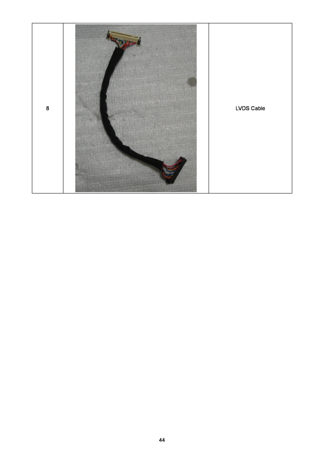 Acer B243W manual LVDS Cable 