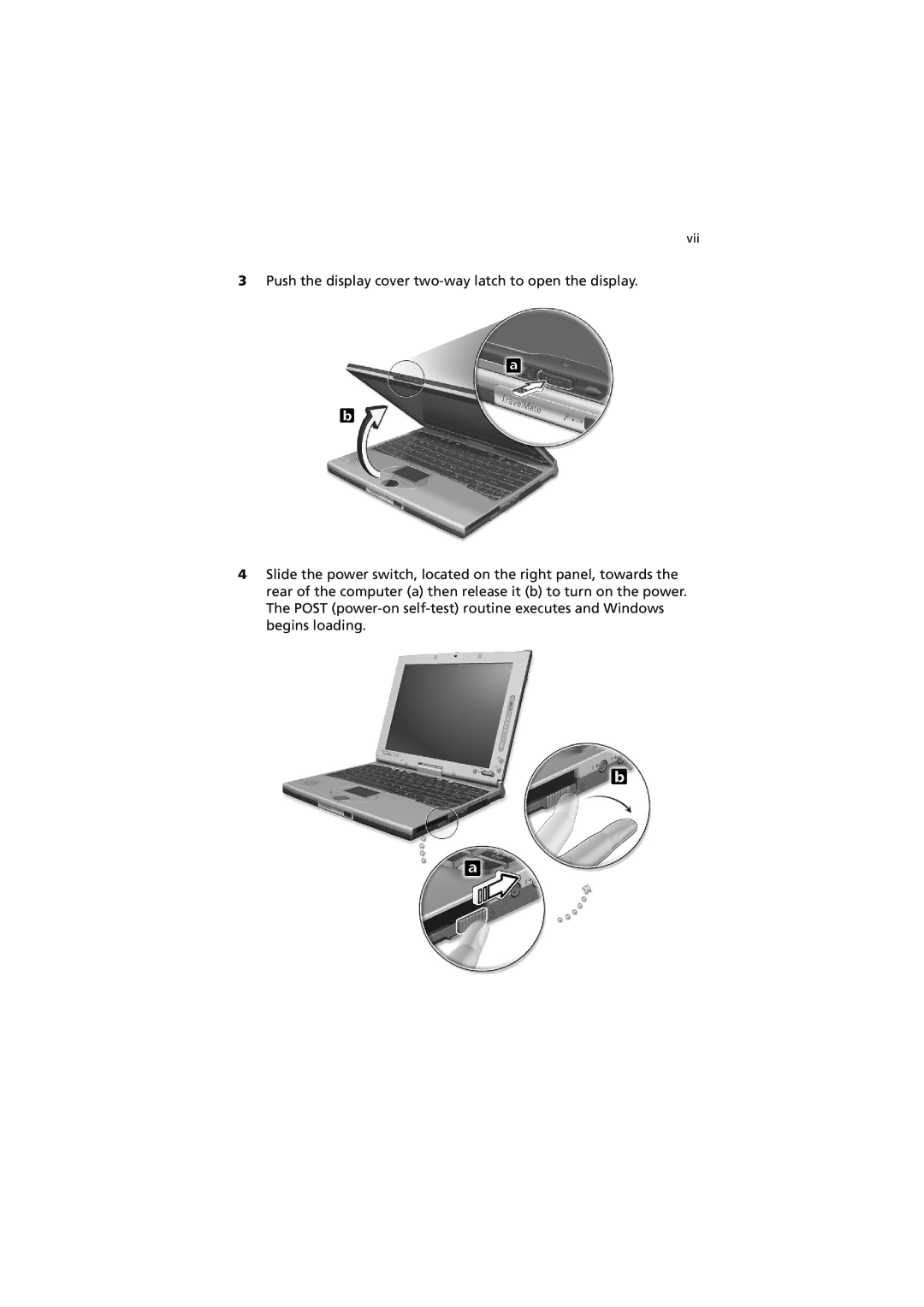 Acer C110 Series manual Vii 