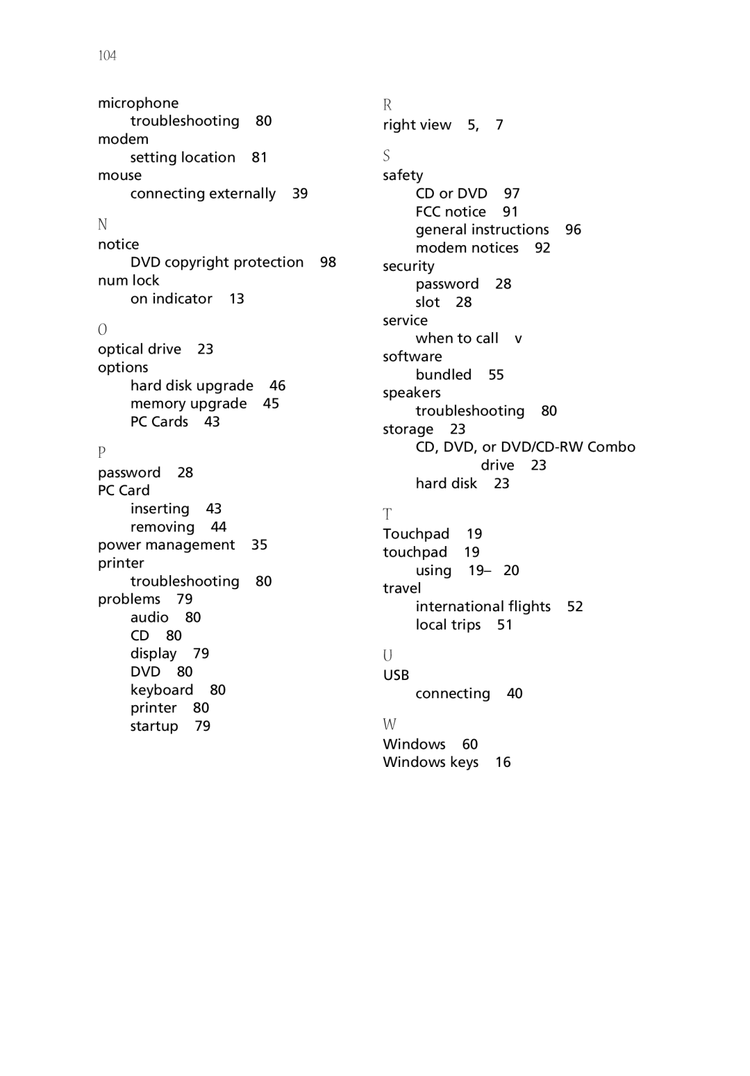 Acer CQ60 manual 104 