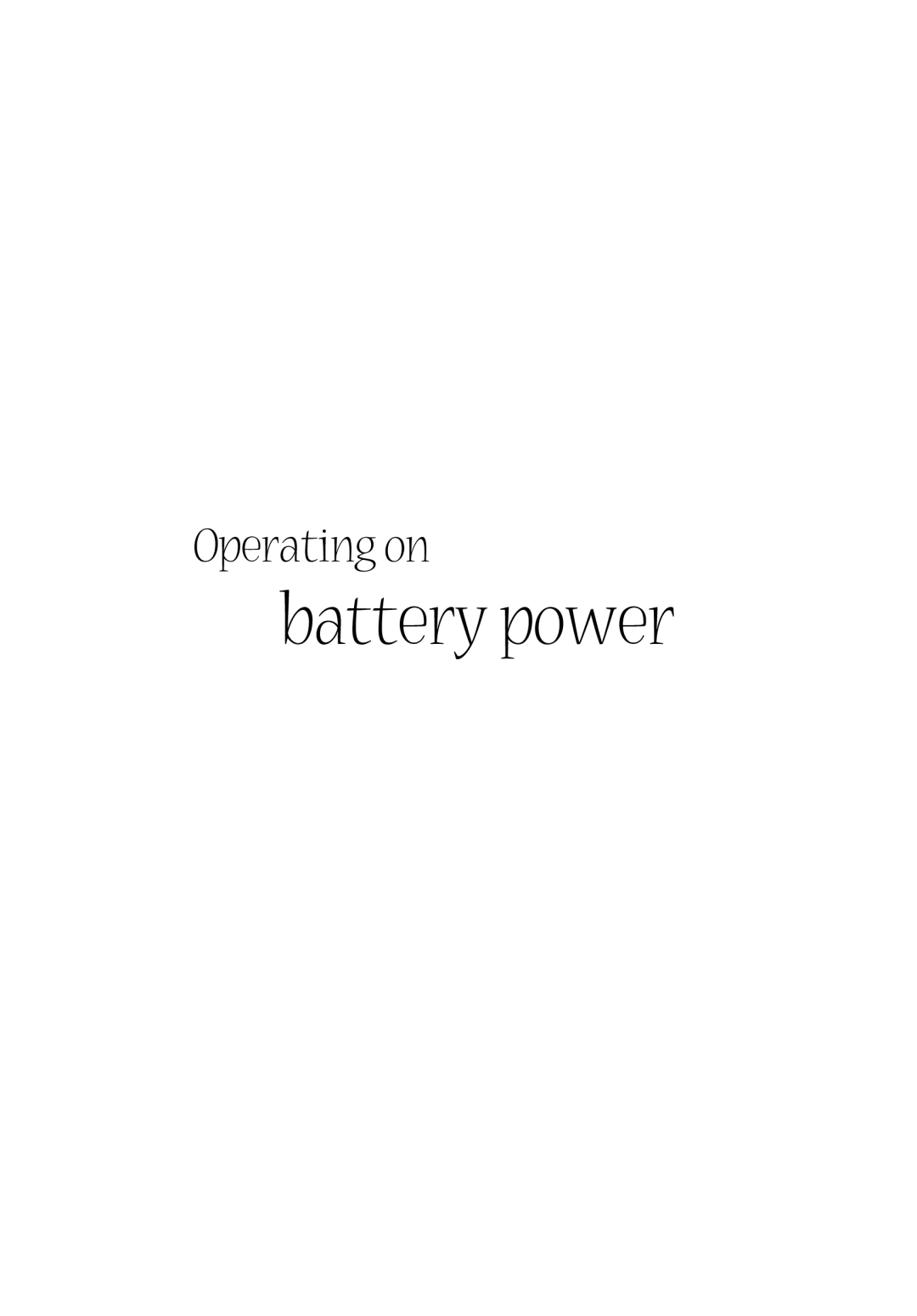 Acer CQ60 manual Battery power 