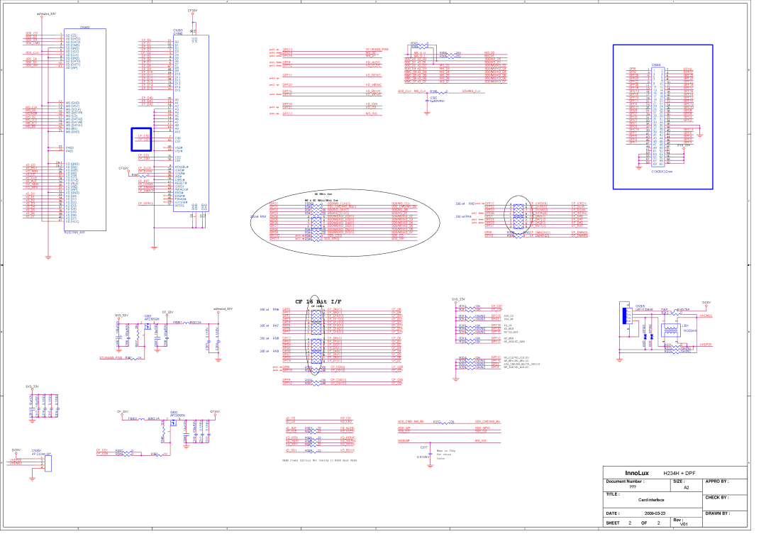 Acer D240H service manual CF 16 Bit I/F 