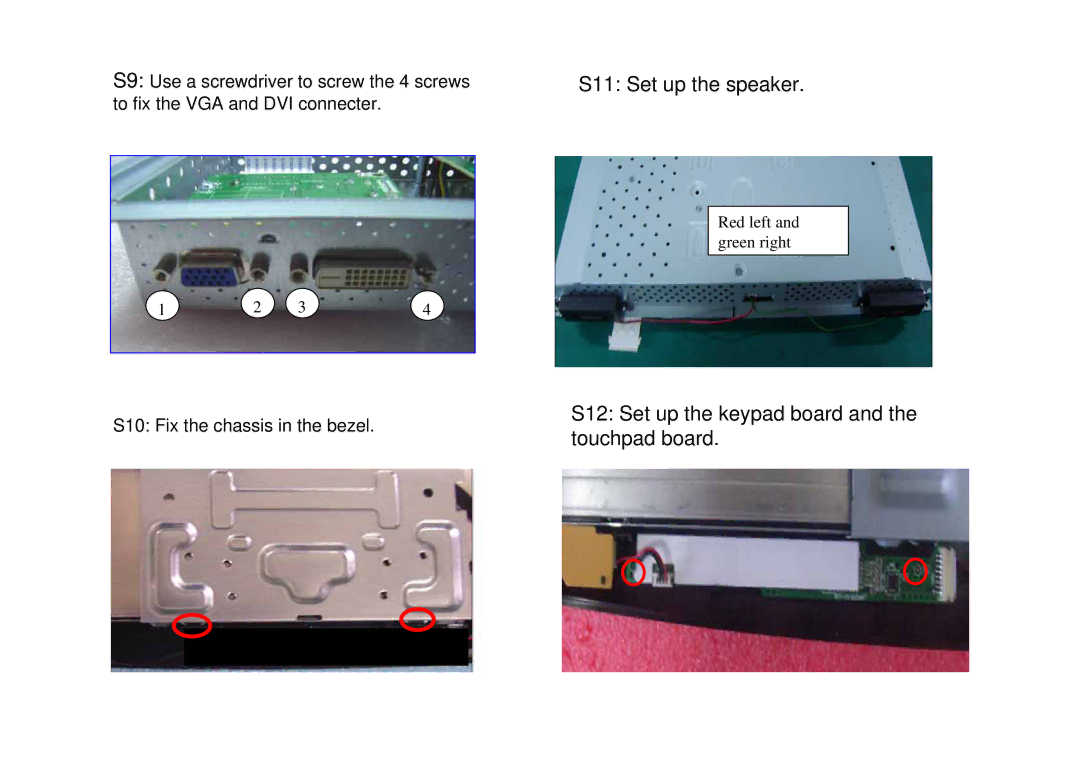 Acer D240H service manual S11 Set up the speaker 