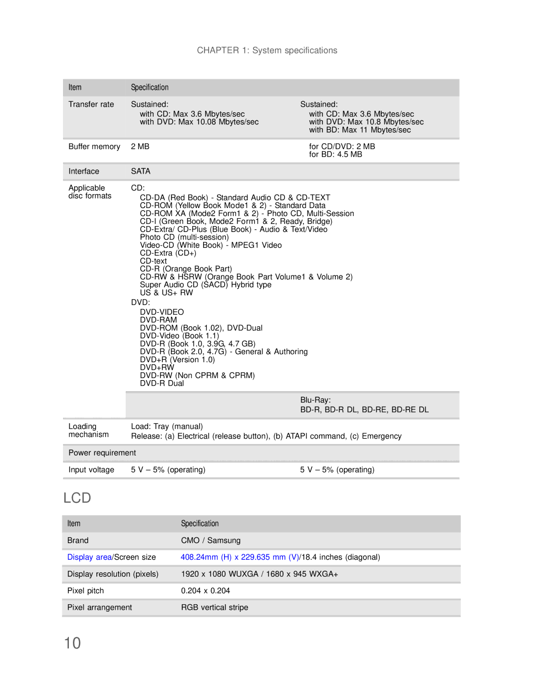 Acer DT85 manual Lcd 