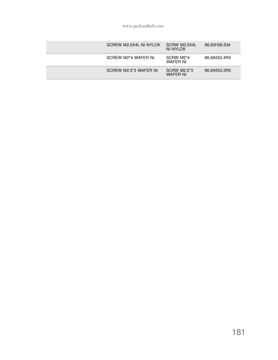 Acer DT85 manual 181 