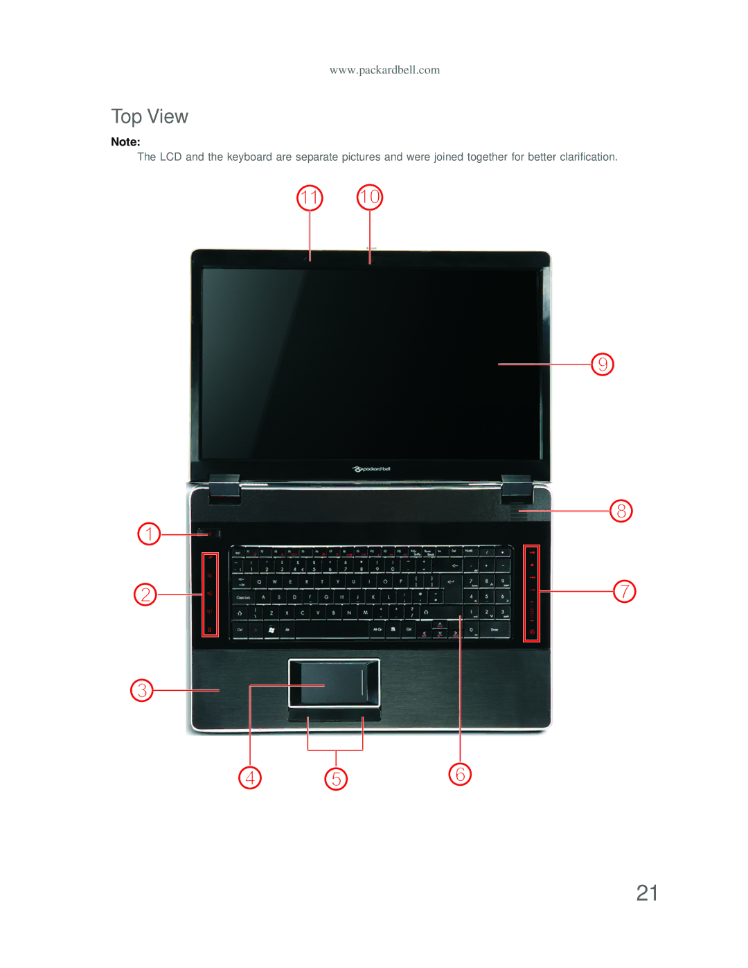 Acer DT85 manual Top View 