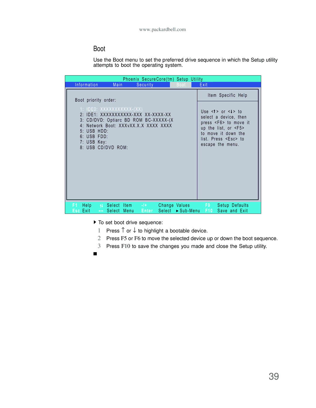 Acer DT85 manual Boot 