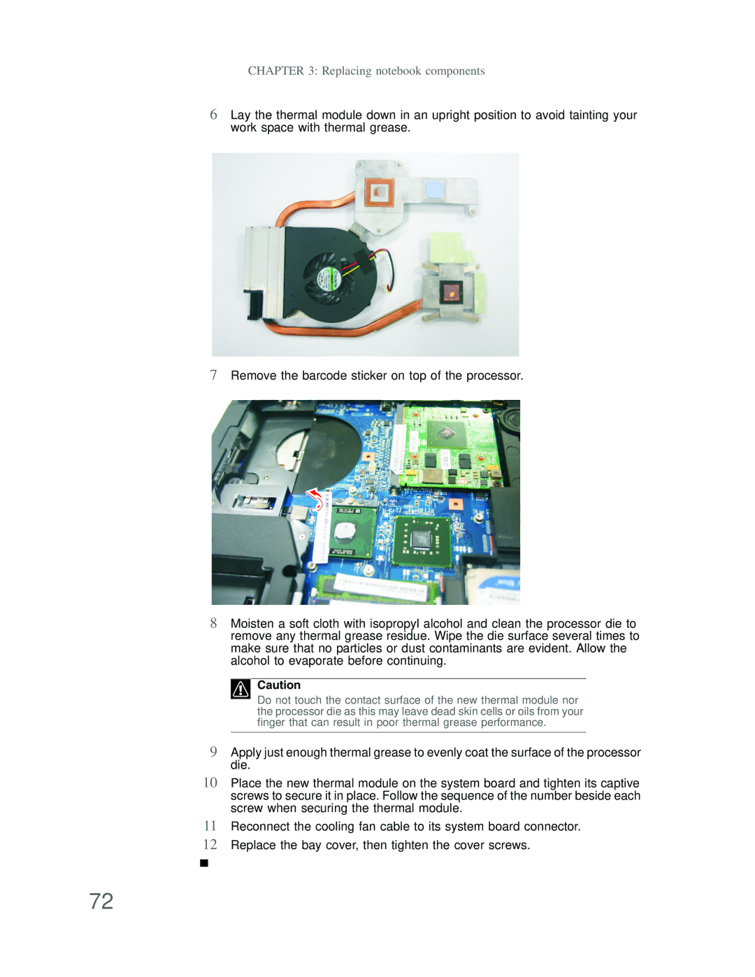 Acer DT85 manual Replacing notebook components 