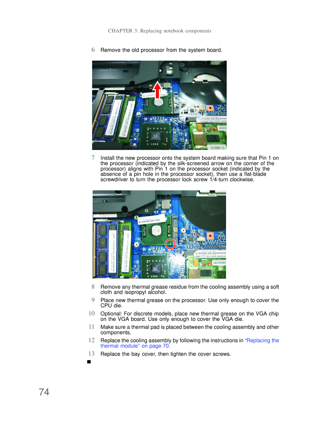 Acer DT85 manual Replacing notebook components 