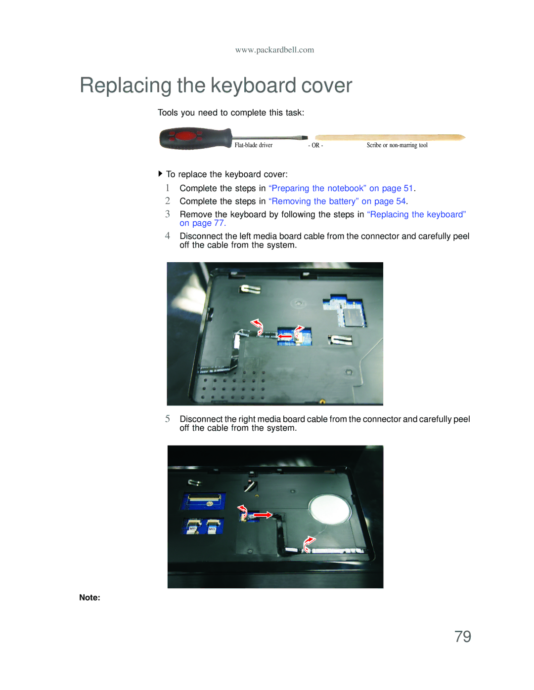 Acer DT85 manual Replacing the keyboard cover, To replace the keyboard cover 