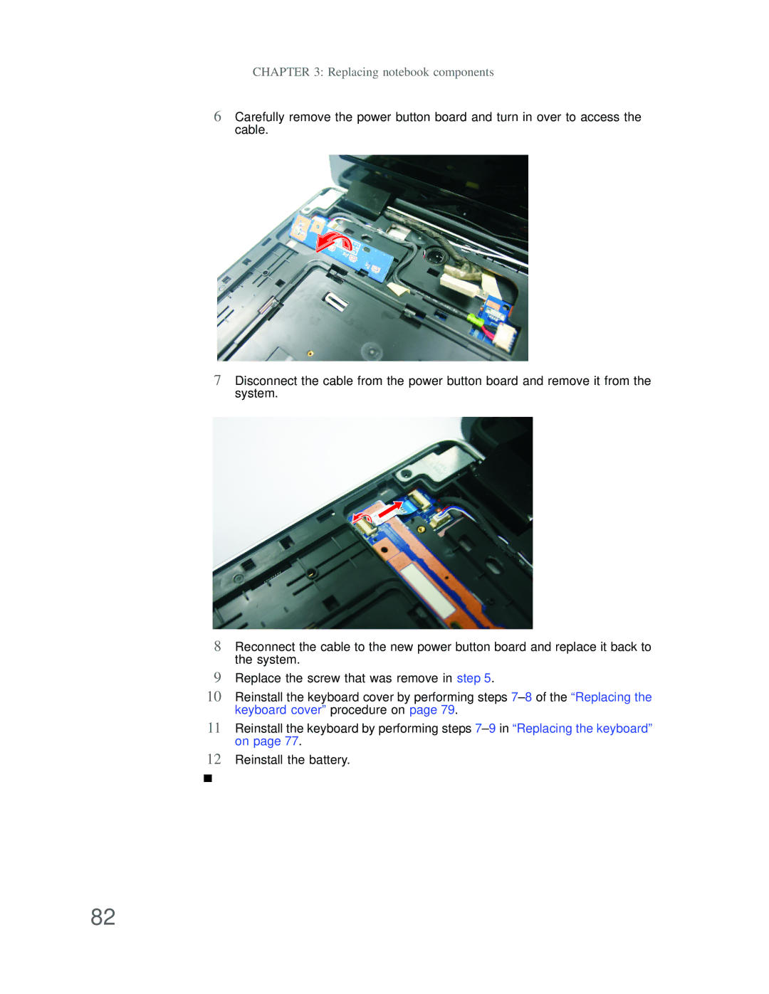 Acer DT85 manual Replacing notebook components 