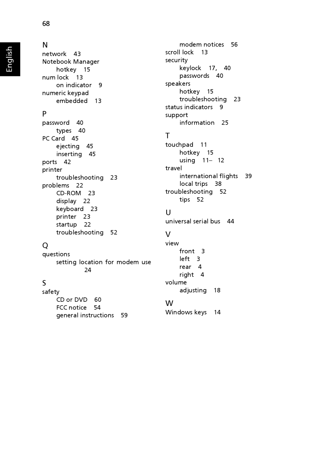 Acer EFL50 manual English 