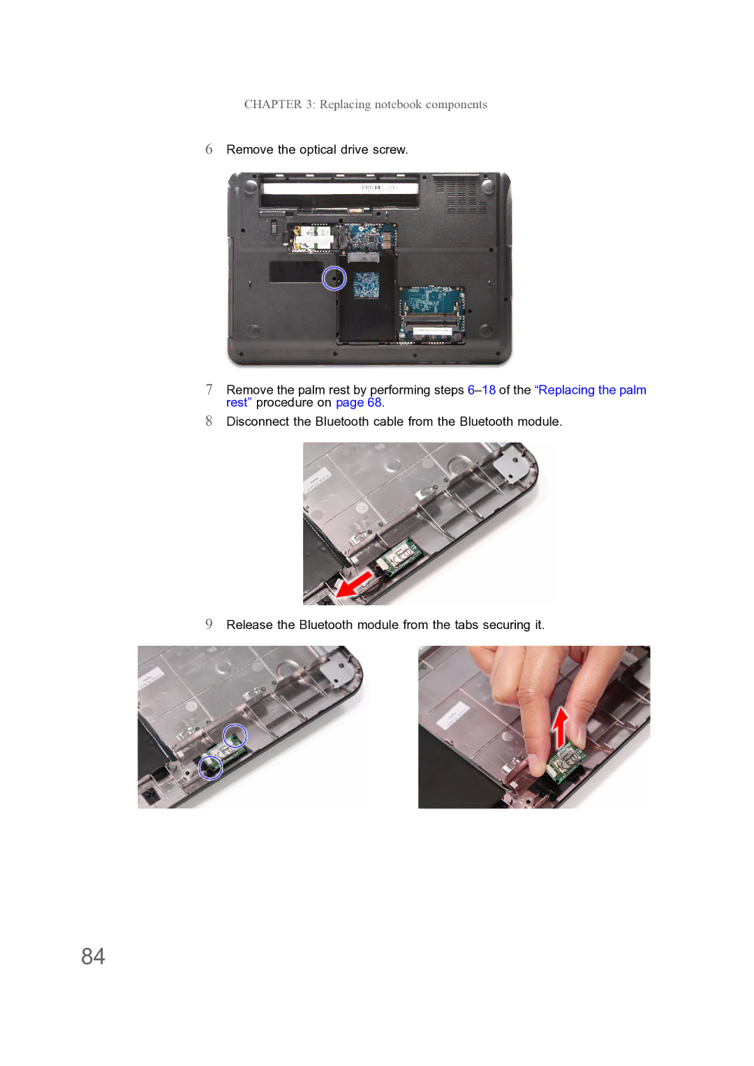 Acer ENTJ78, ENTJ77, ENTJ75, ENTJ76 manual Replacing notebook components 