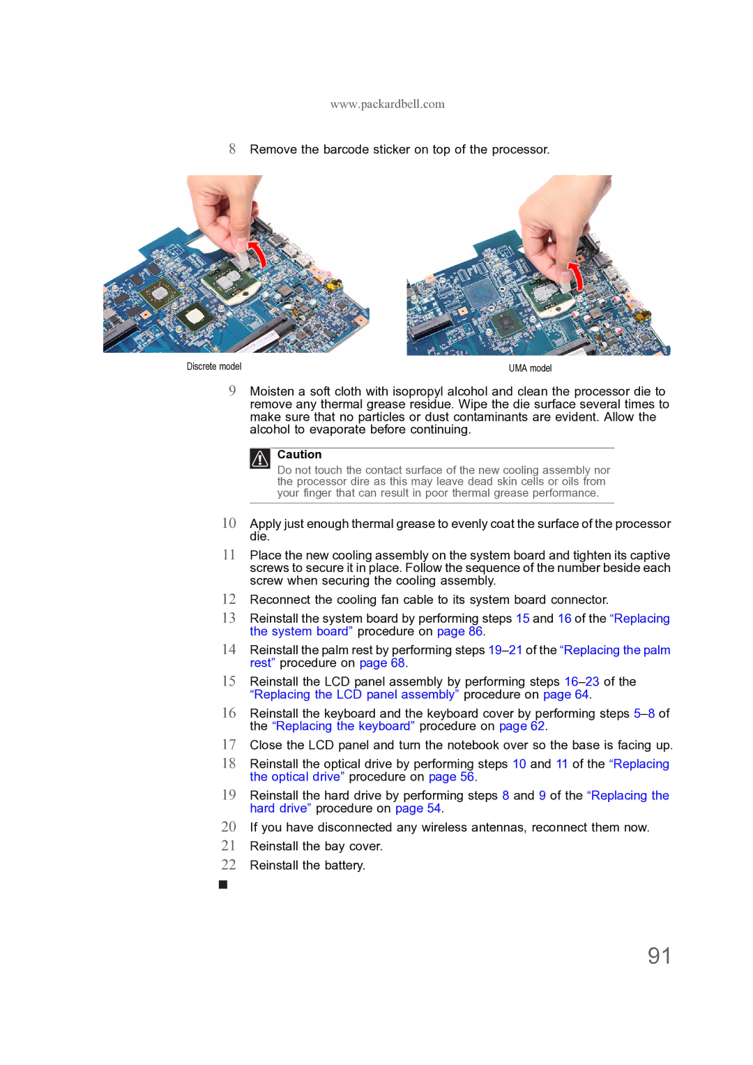 Acer ENTJ75, ENTJ77, ENTJ78, ENTJ76 manual Remove the barcode sticker on top of the processor 