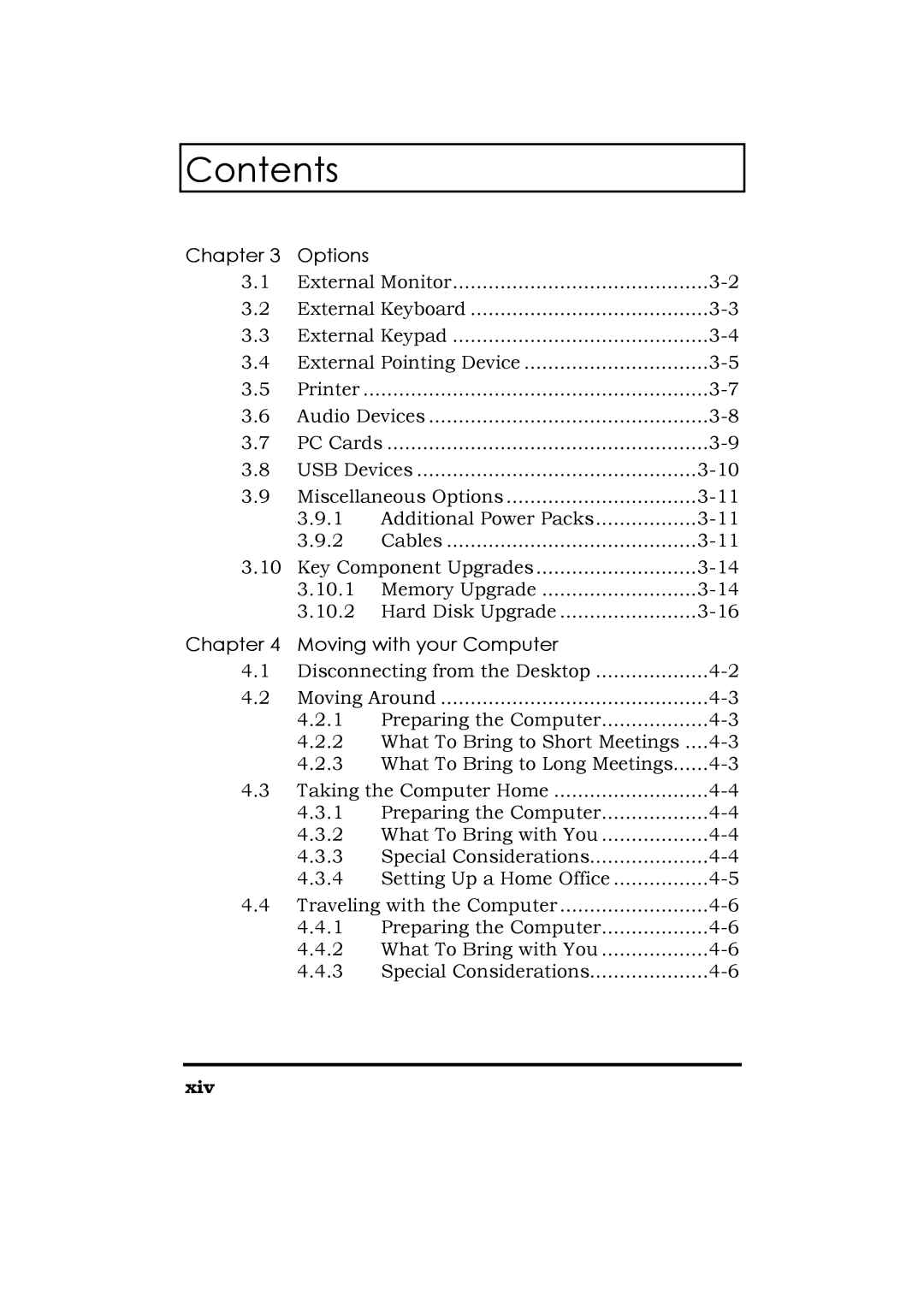 Acer Extensa 365 manual Chapter Options 