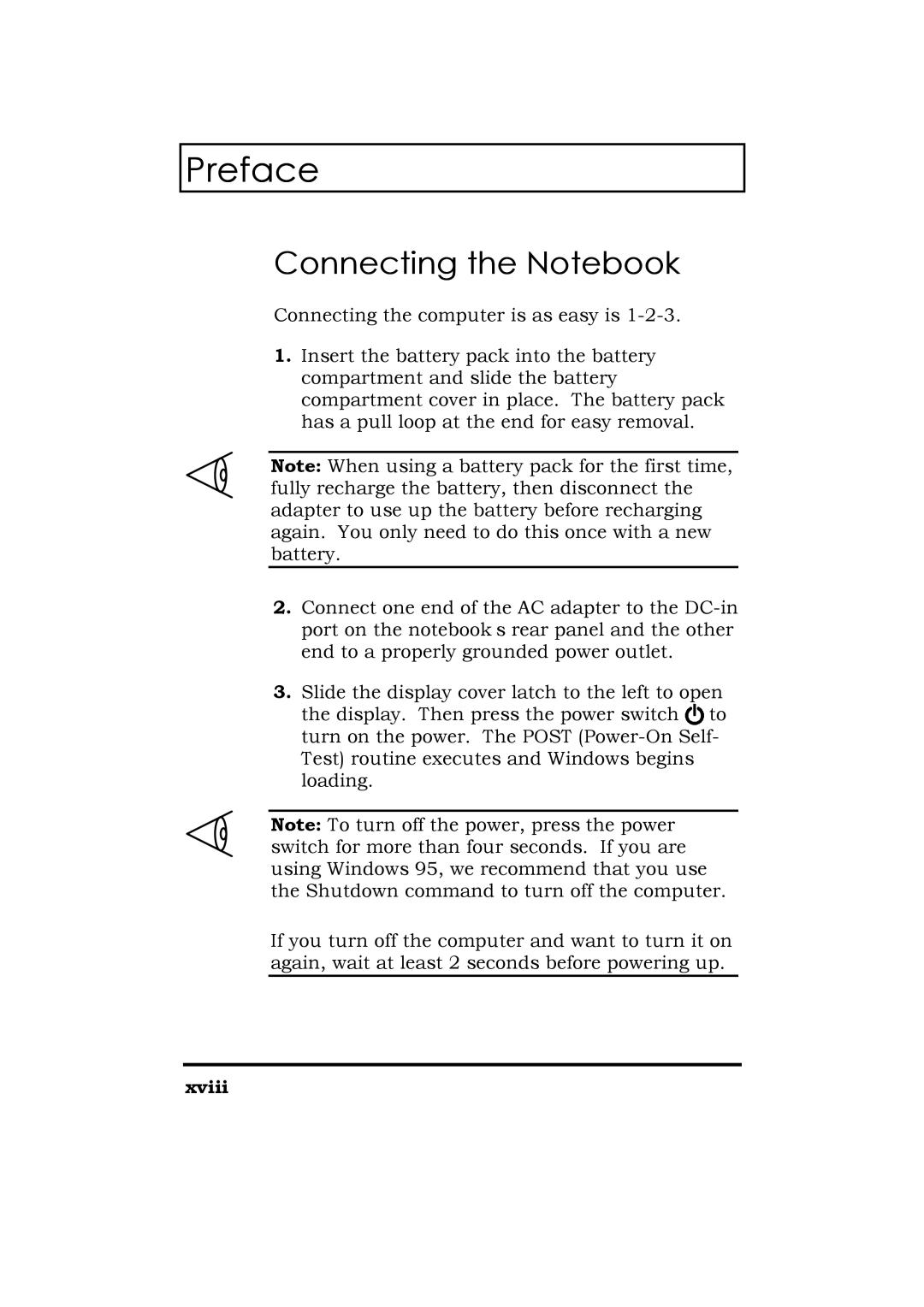 Acer Extensa 365 manual Connecting the Notebook 