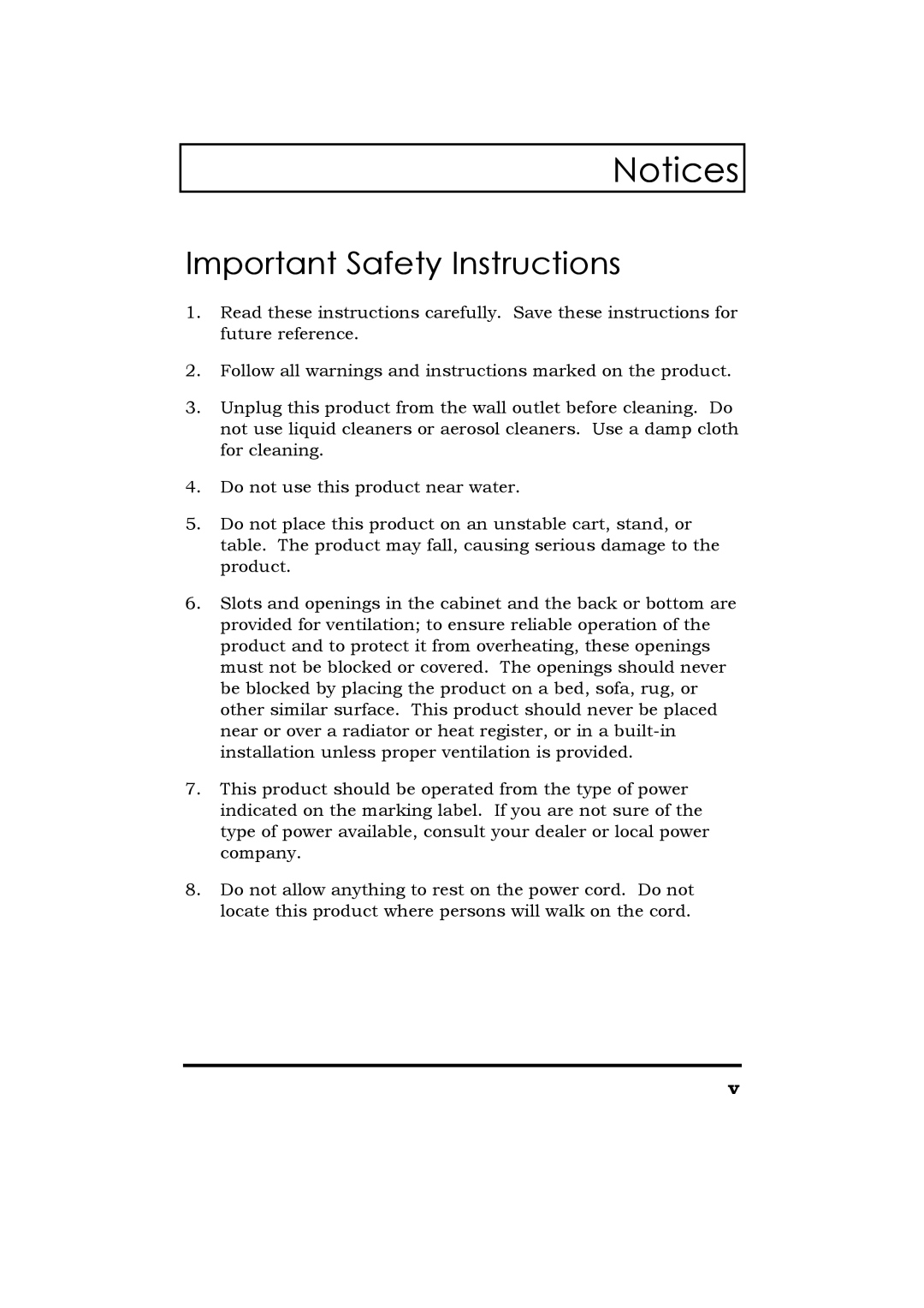 Acer Extensa 365 manual Important Safety Instructions 