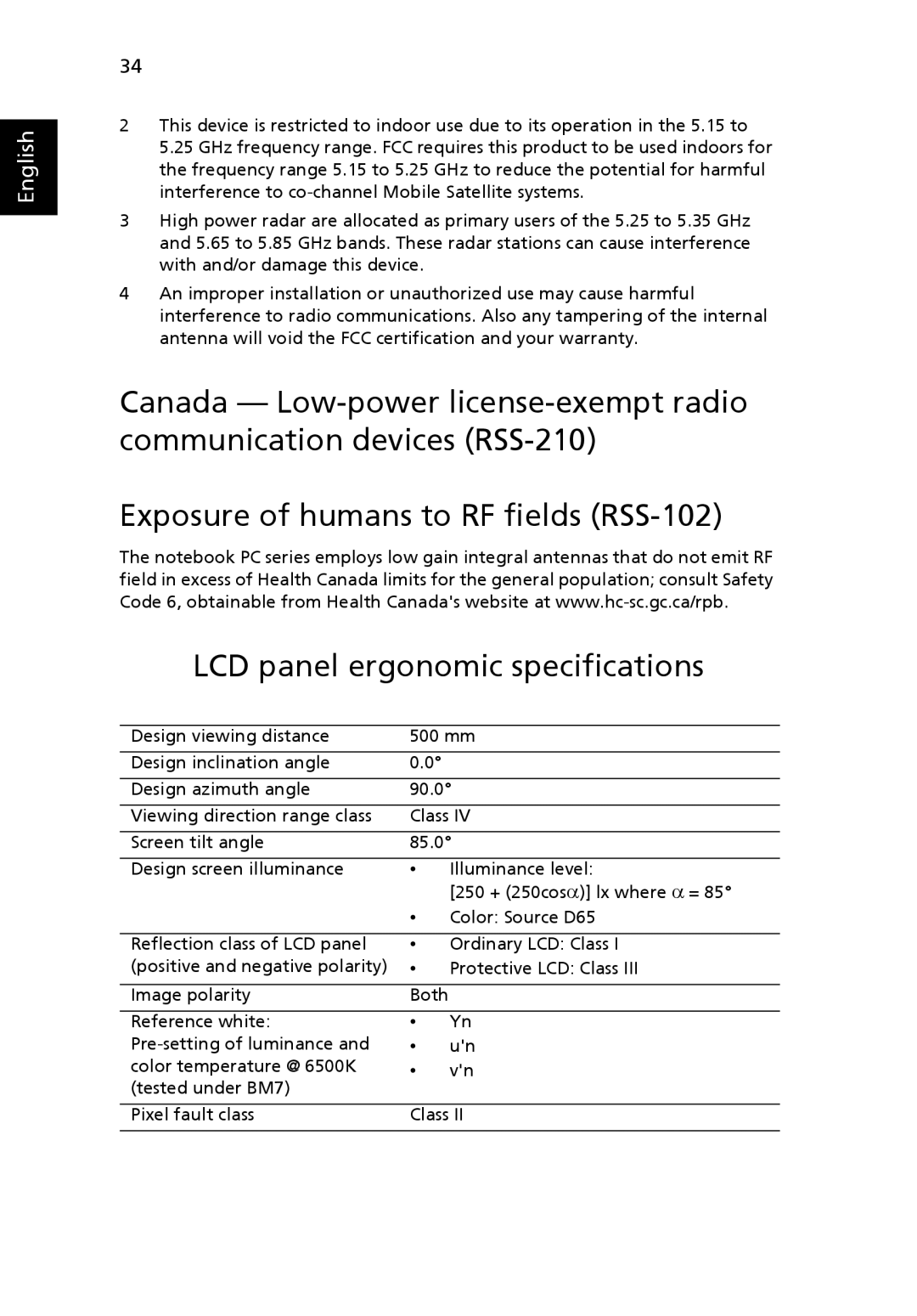 Acer FO200 manual English 