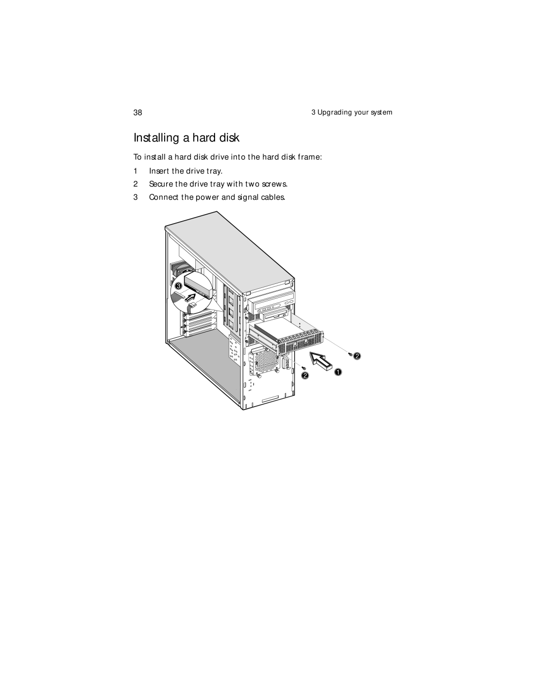 Acer G300 Series manual Installing a hard disk 