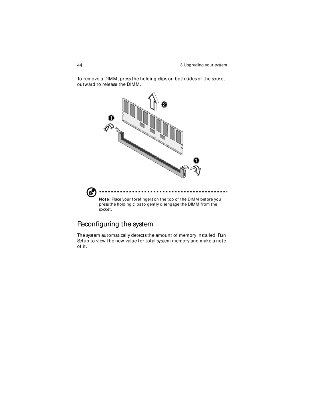 Acer G300 Series manual Reconfiguring the system 