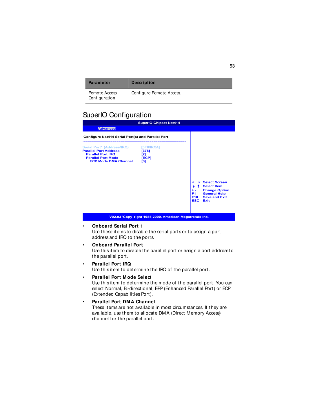 Acer G300 Series manual SuperIO Configuration, Ecp 