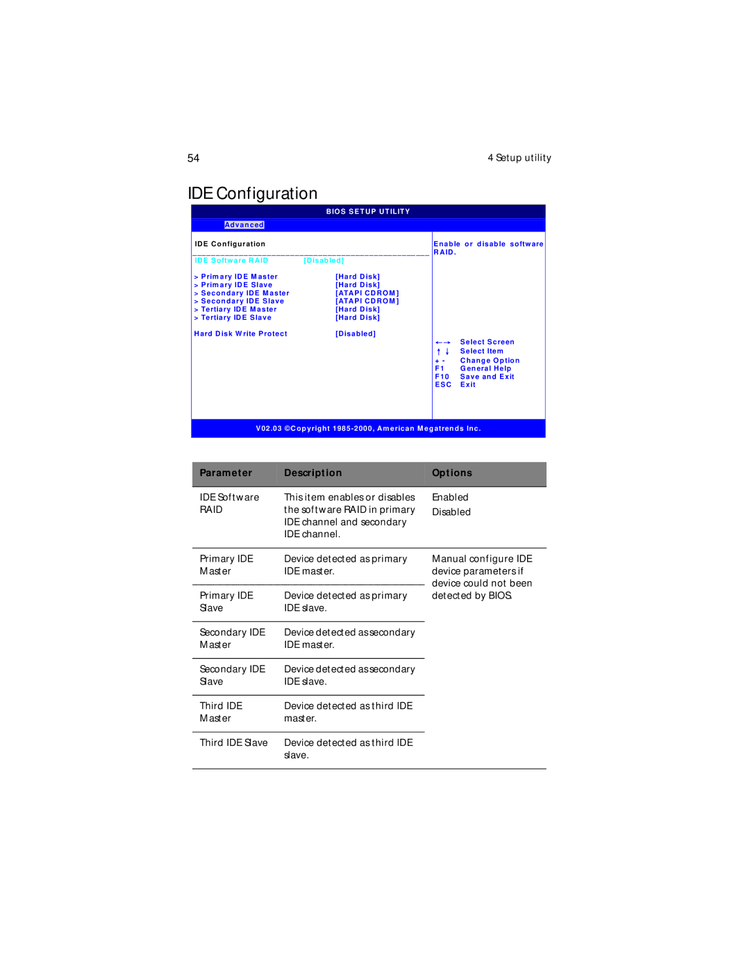 Acer G300 Series manual IDE Configuration, Io S S E T U P U T Il It Y 