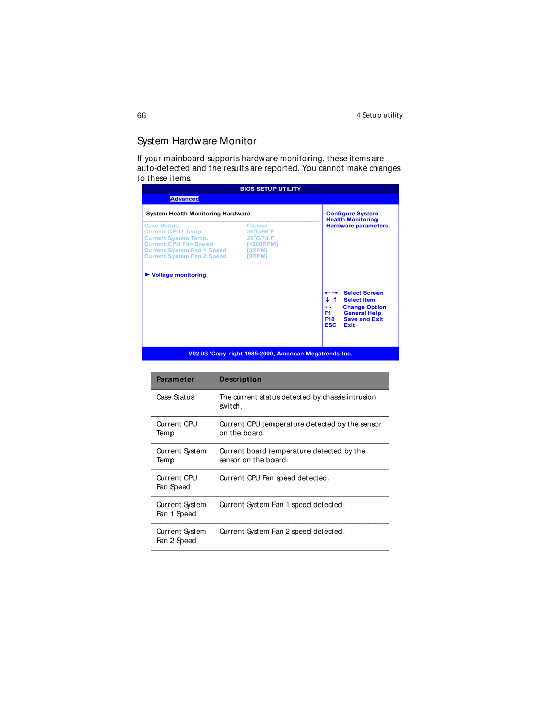 Acer G300 Series manual System Hardware Monitor 