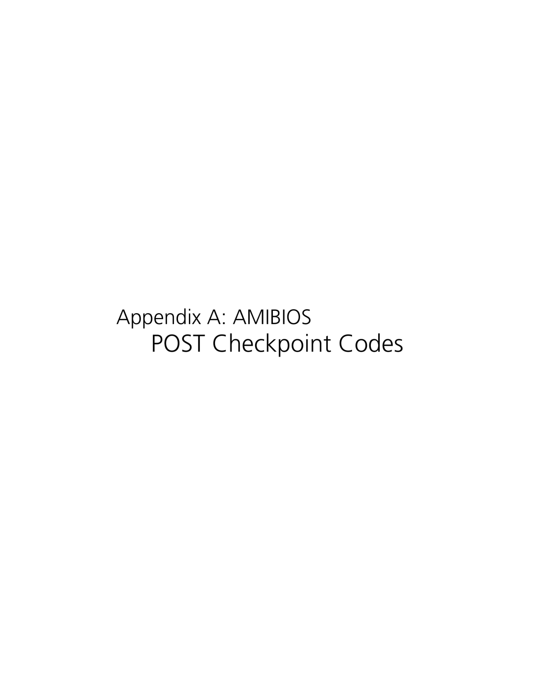 Acer G301 manual Post Checkpoint Codes 