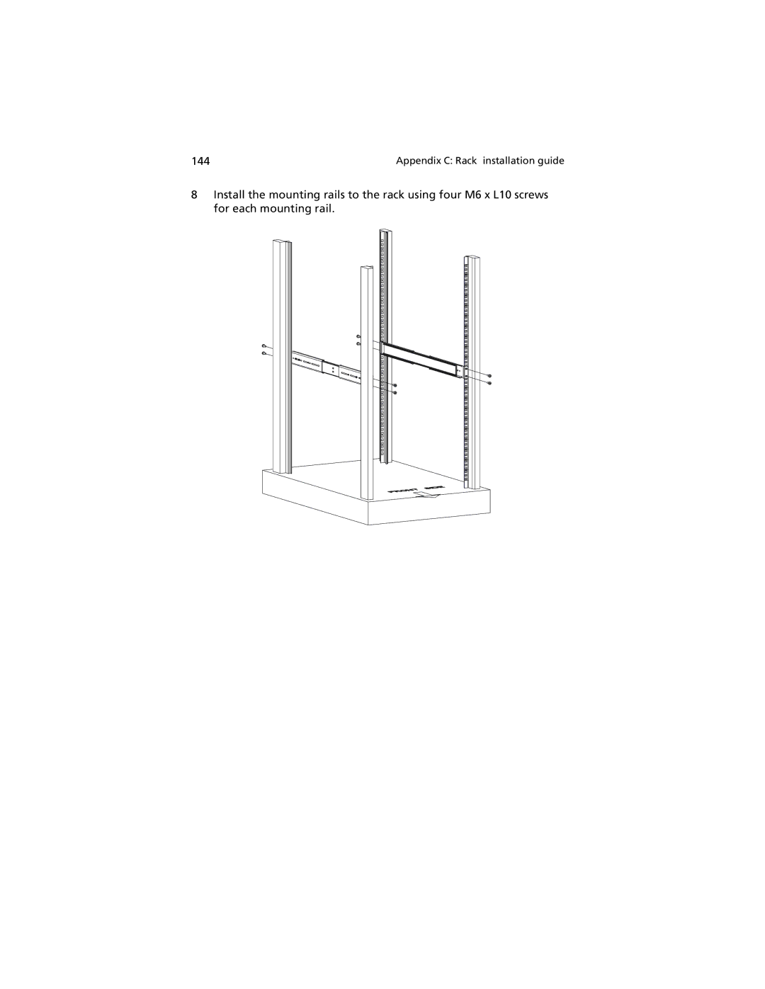 Acer G301 manual Appendix C Rack installation guide 