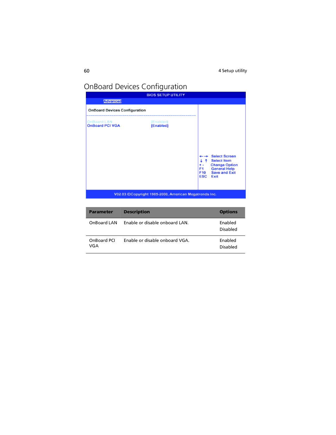 Acer G301 manual OnBoard Devices Configuration 