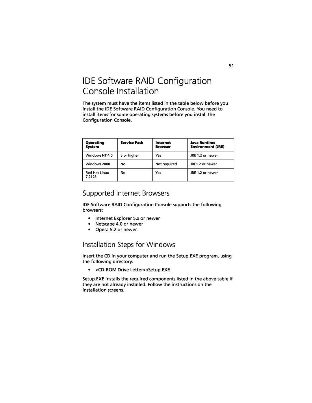 Acer G301 manual Supported Internet Browsers, Installation Steps for Windows 