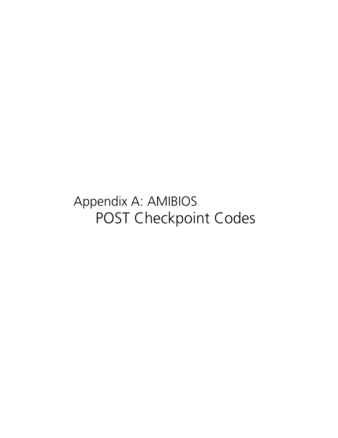 Acer G301 manual POST Checkpoint Codes, Appendix A AMIBIOS 