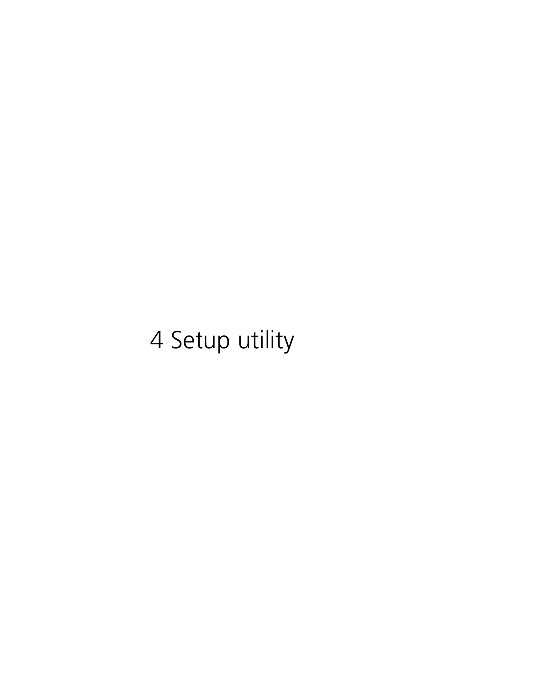 Acer G301 manual Setup utility 