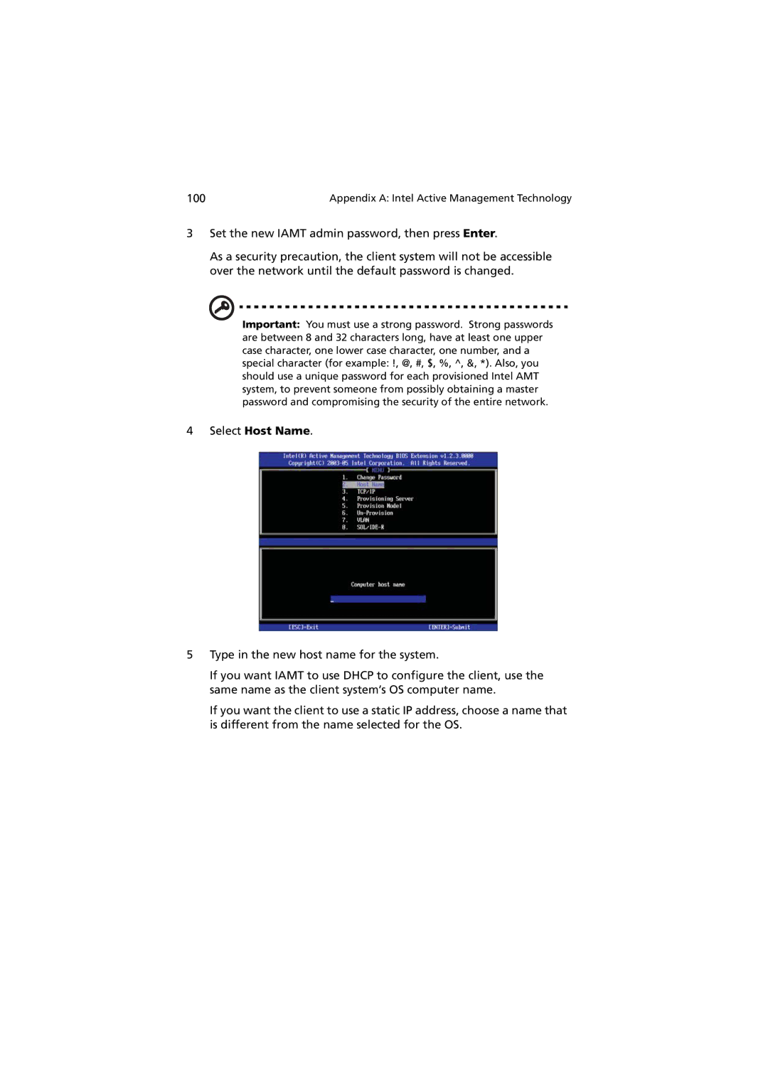 Acer G330 Series manual Select Host Name 