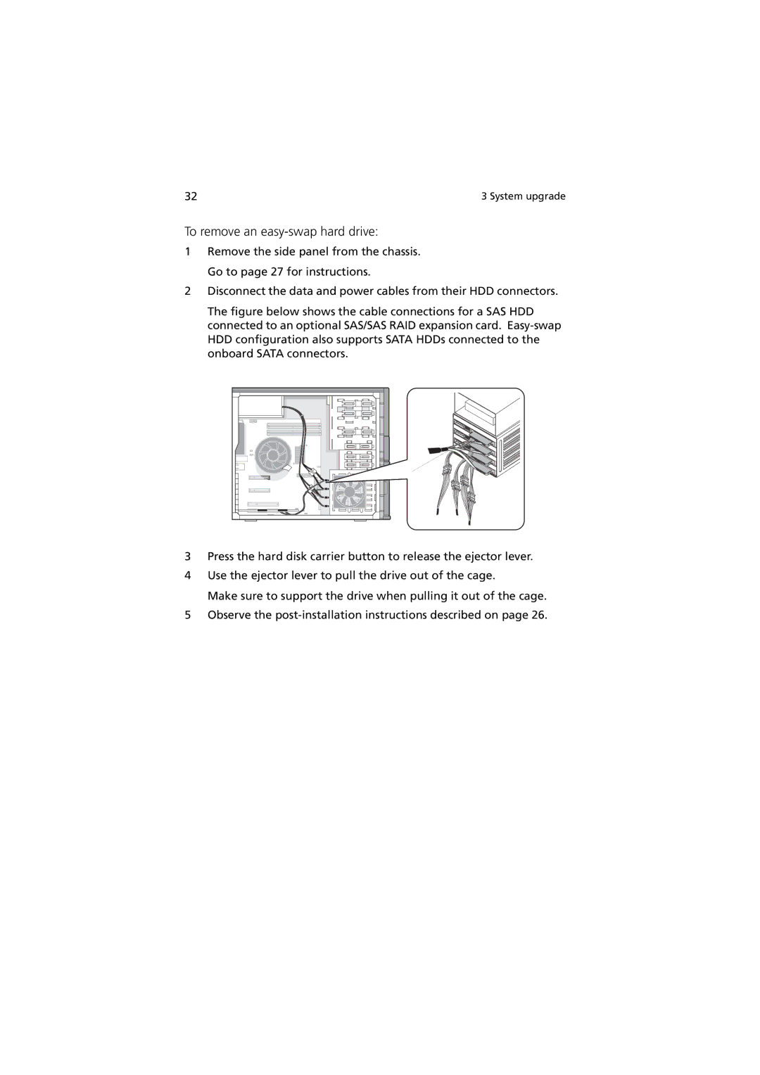 Acer G330 Series manual To remove an easy-swap hard drive 