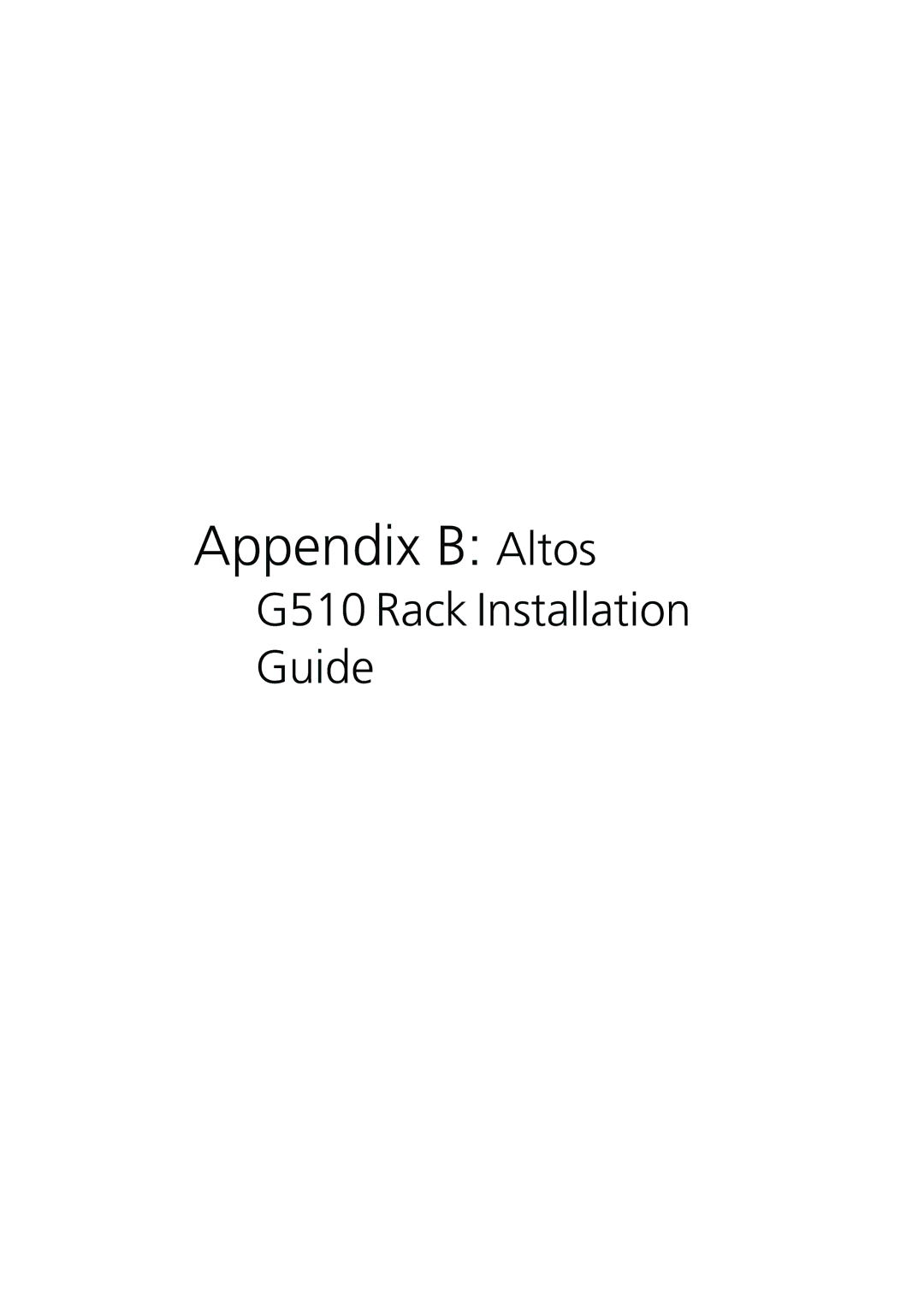 Acer G510 series manual Appendix B Altos 