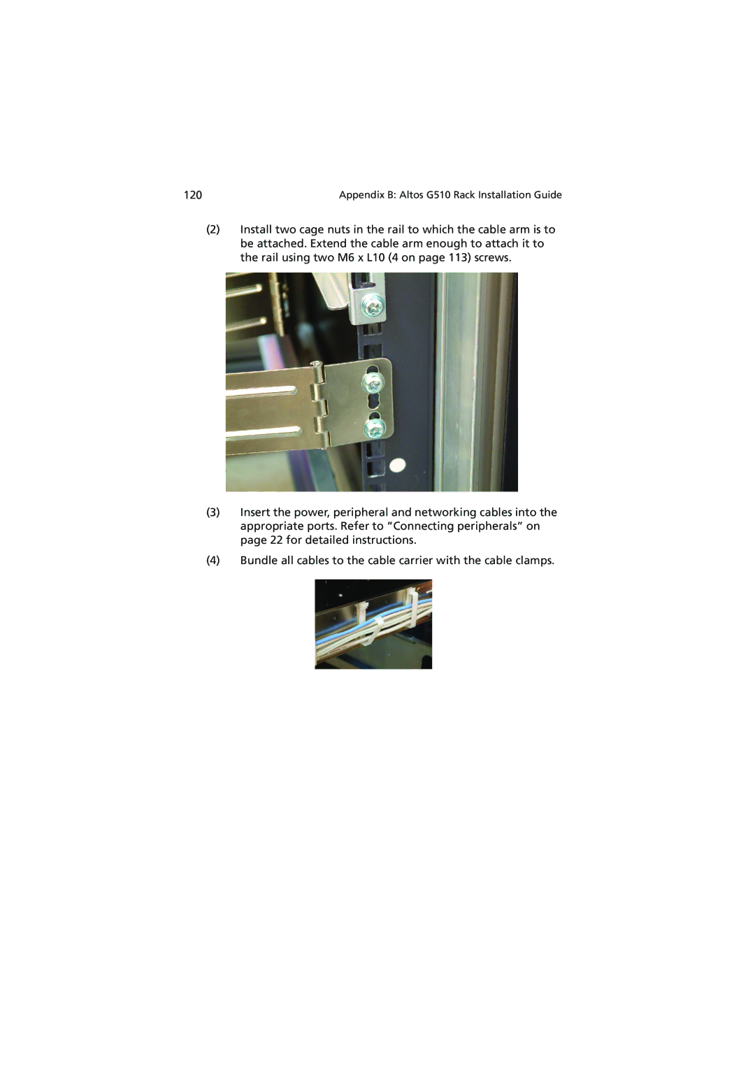 Acer G510 series manual Appendix B Altos G510 Rack Installation Guide 