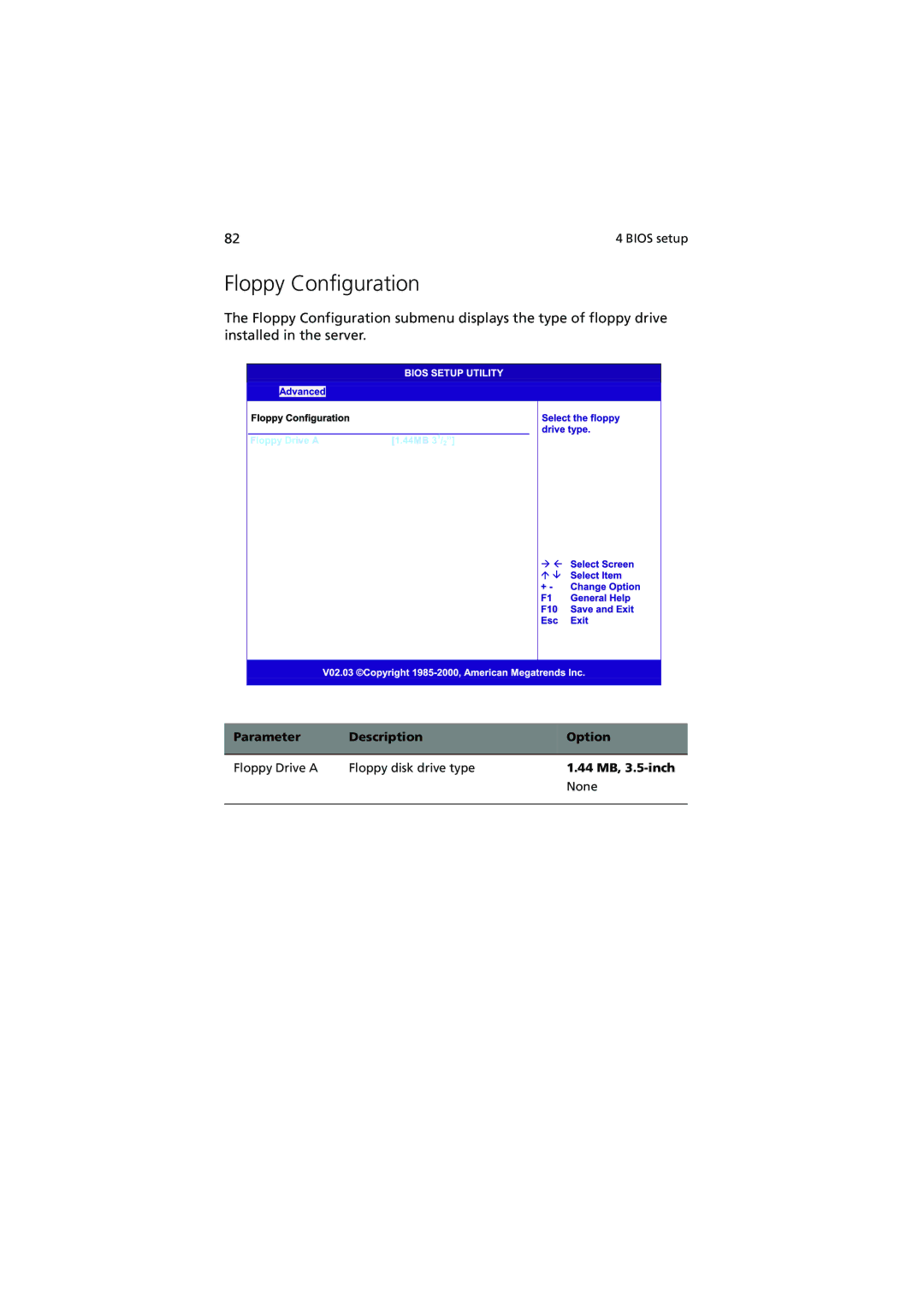 Acer G510 series manual Floppy Configuration 