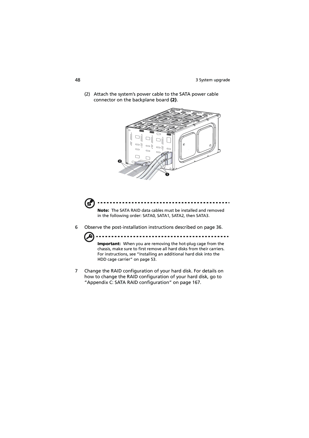 Acer G530 Series manual Following order SATA0, SATA1, SATA2, then SATA3 