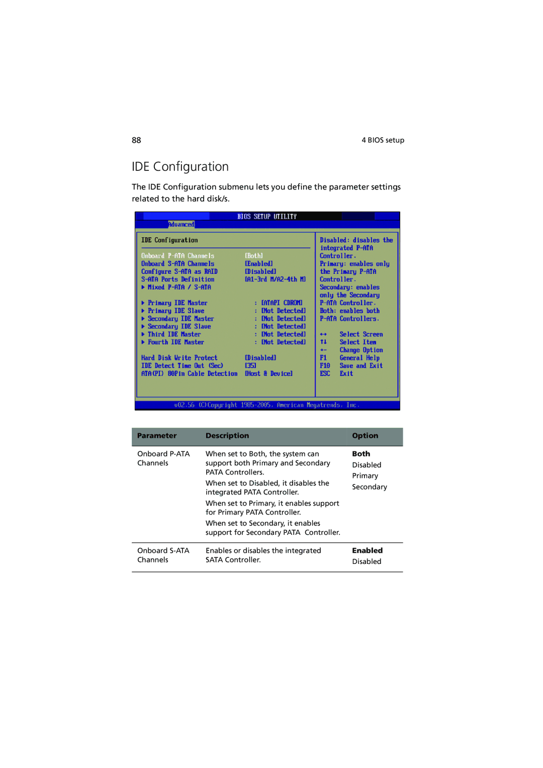 Acer G530 Series manual IDE Configuration, Both 